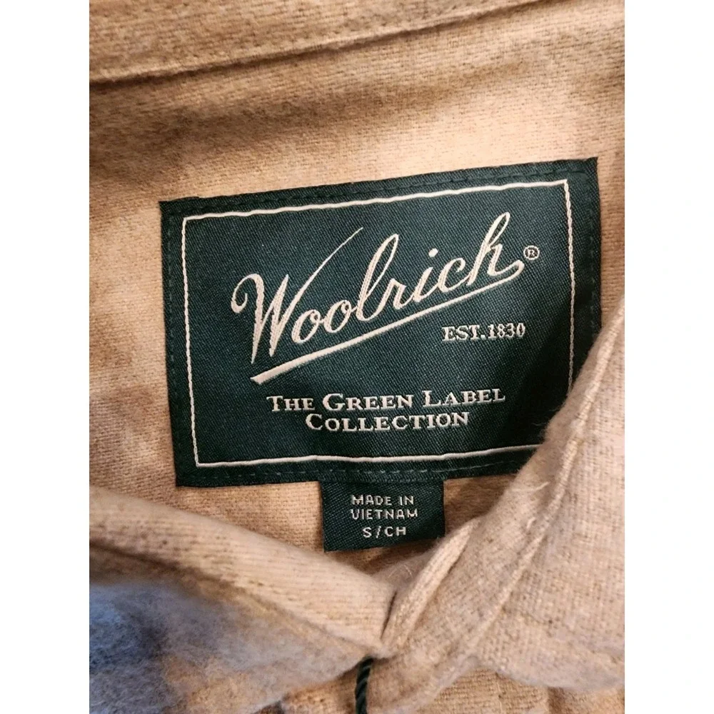 Woolrich Green‎ Label Chamois Soft Cotton Button-Up Shirt Tan Men's Small NWT